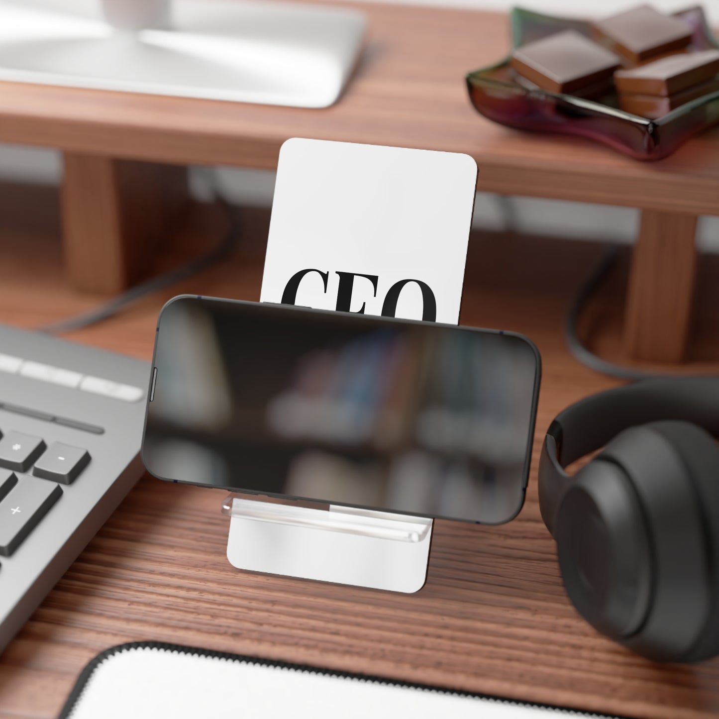 Smartphone Stand — “CEO Mindset” Mobile Display Stand