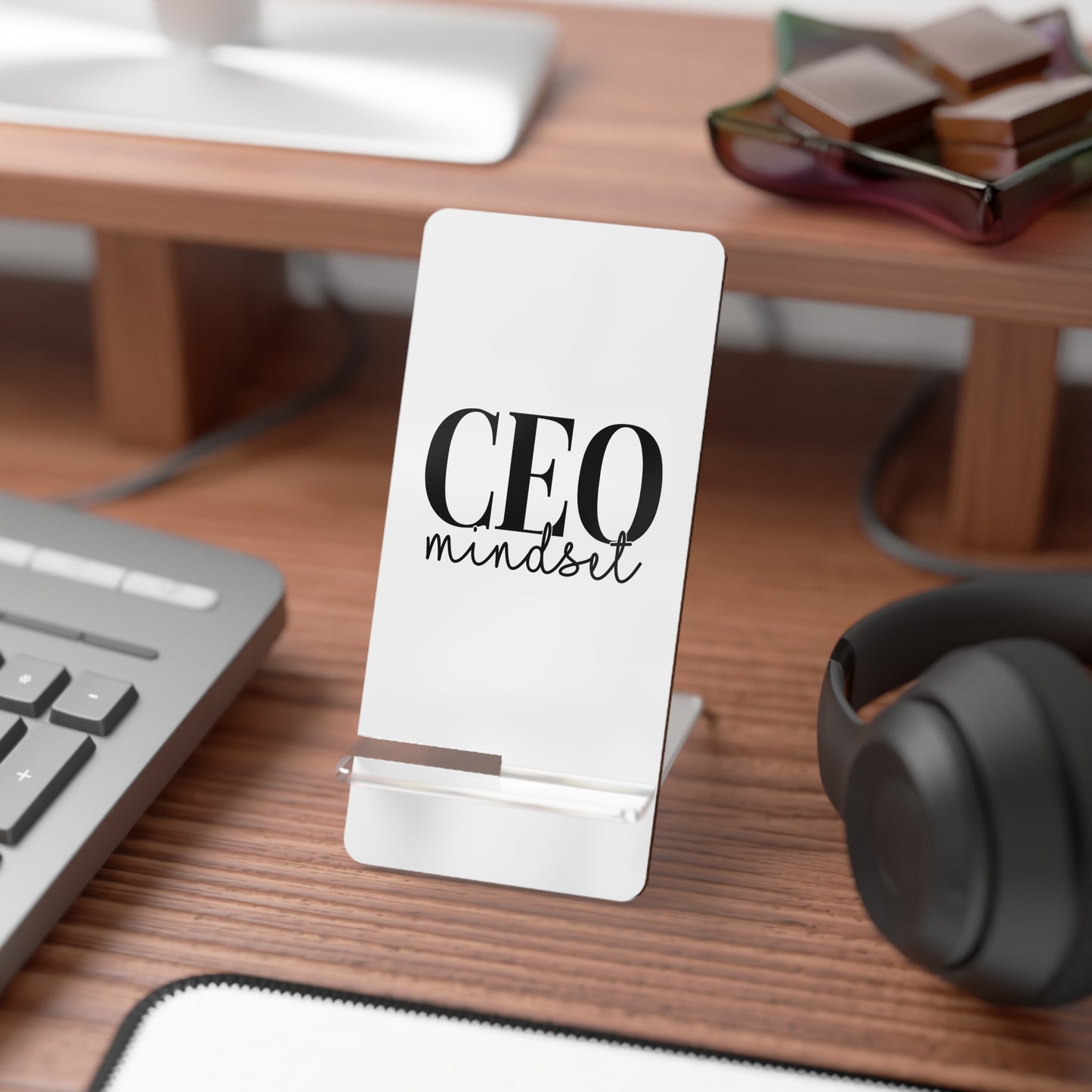Smartphone Stand — “CEO Mindset” Mobile Display Stand