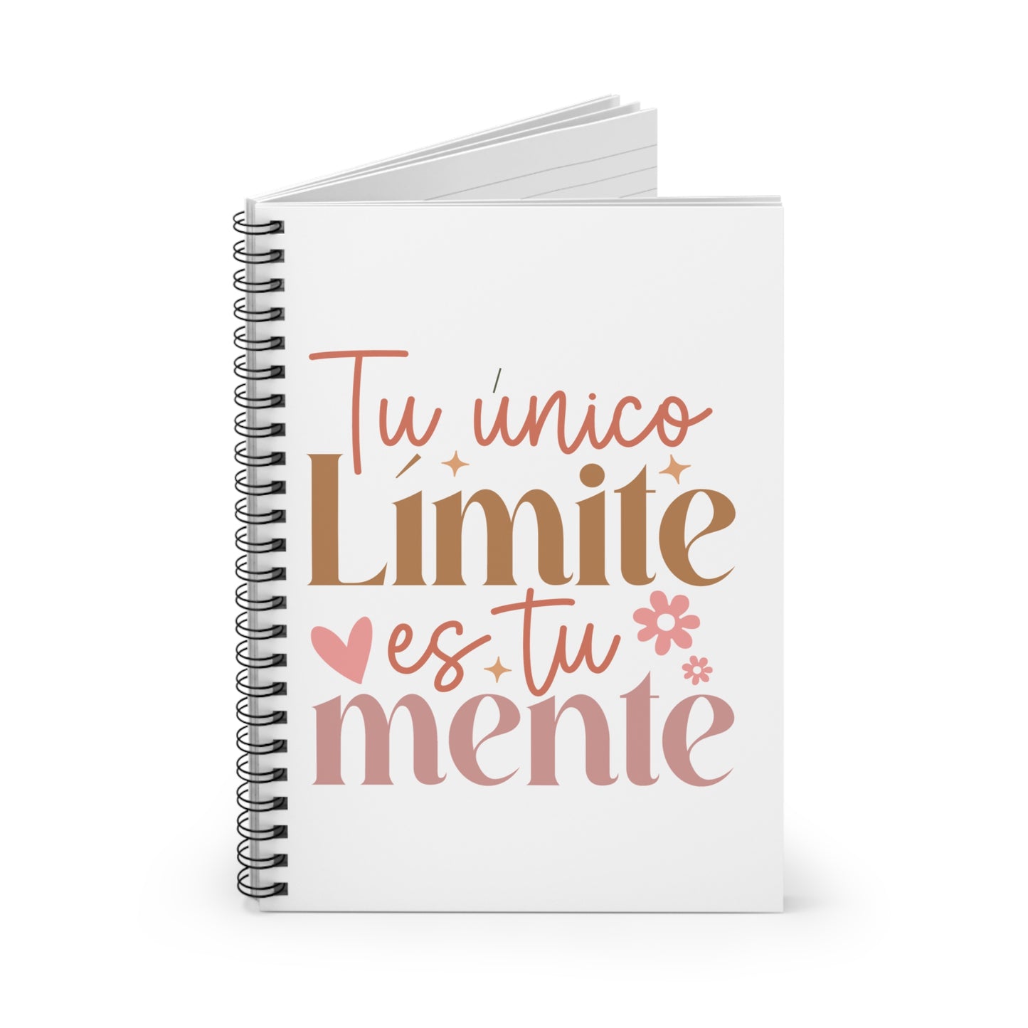 Spiral Notebook — “Tu único límite es tu mente” Inspirational Ruled Journal