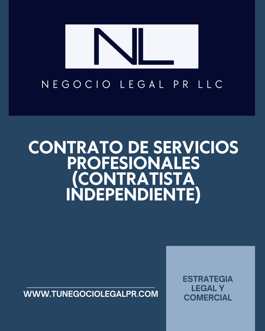 Contrato de Servicios Profesionales (Contratista Independiente)