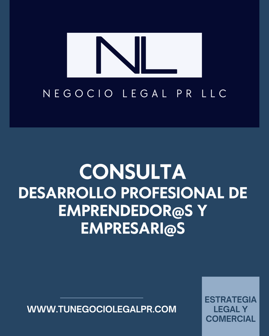 Consulta Para Desarrollo Profesional de Emprendedor@s y Empresari@s (1 hora)