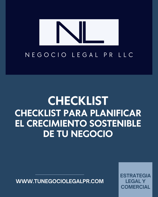 Checklist | Proceso y Pasos para Planificar el Crecimiento Sostenible de tu Negocio