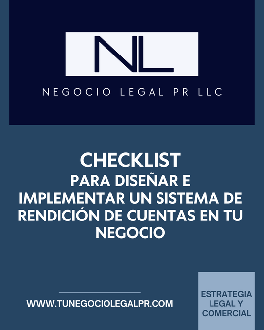 Checklist | Para diseñar e implementar un sistema de rendición de cuentas en tu negocio