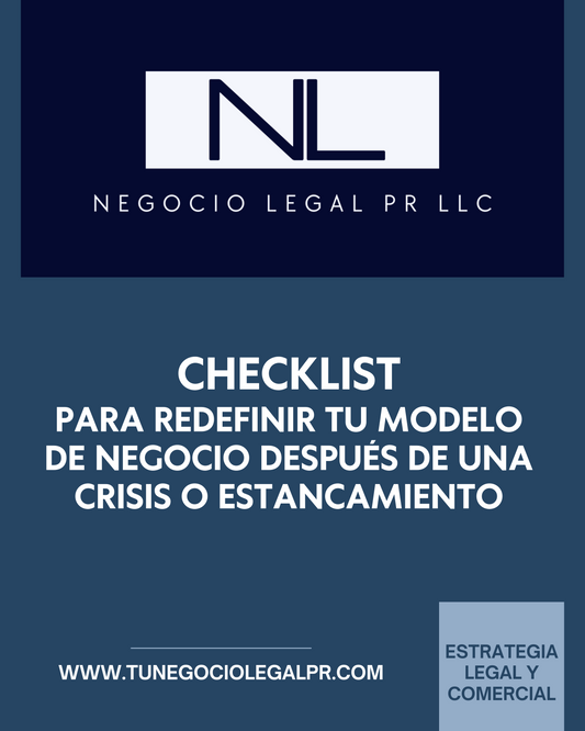 Checklist | para Redefinir tu Modelo de Negocio Después de una Crisis o Estancamiento